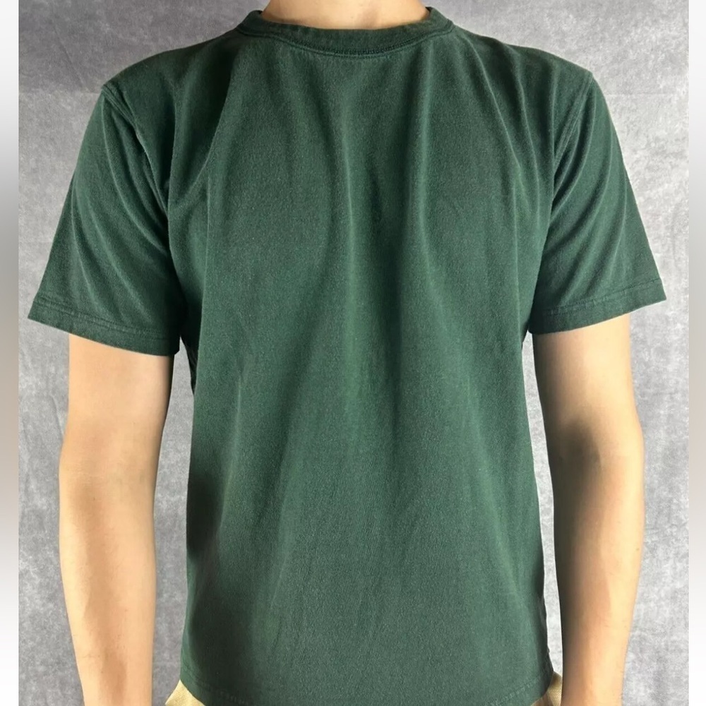 Uniqlo U Mens T-Shirt Green Crew Neck Short Sleeve Cotton Size L Heavyweight